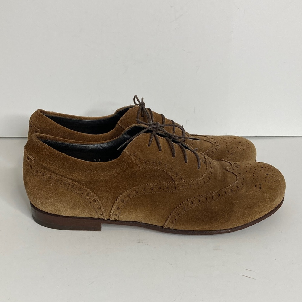 Birkenstock Tatami Shoes Mens 43 10 10.5 Brown Suede Brogue Wingtip Dress Shoes